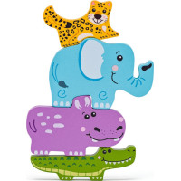 WOODY Obrysové puzzle Zvieratká 11 dielikov