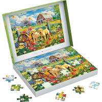 EUROGRAPHICS Puzzle Connecting Pieces: Šteňatá na jar 48 dielikov