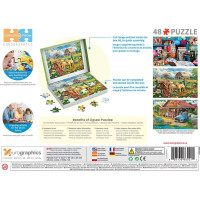 EUROGRAPHICS Puzzle Connecting Pieces: Šteňatá na jar 48 dielikov