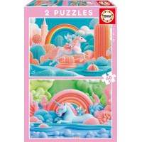 EDUCA Puzzle Magickí jednorožci 2x48 dielikov