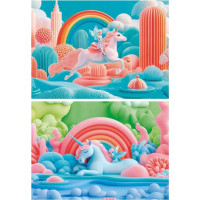 EDUCA Puzzle Magickí jednorožci 2x48 dielikov