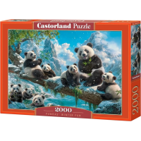 CASTORLAND Puzzle Pandí zimná zábava 2000 dielikov