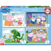 EDUCA Puzzle Prasiatko Peppa 4v1 (20,40,60,80 dielikov)