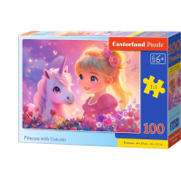 CASTORLAND Puzzle Princezná s jednorožcom 100 dielikov