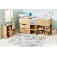 Detský kusový koberec Bambino 1610 Butterflies cream, 80x150 cm