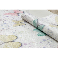 Detský kusový koberec Bambino 1610 Butterflies cream, 80x150 cm