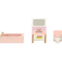 Drevený nábytok do domčeka pre bábiky - ružový