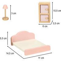 Drevený nábytok do domčeka pre bábiky - ružový