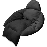 Podsedák LUARO XXL do hojdacieho kresla - čierny