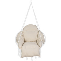 Podsedák LUARO XXL do hojdacieho kresla - ecru