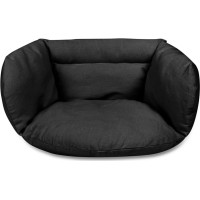 Podsedák LUARO do hojdacieho kresla - čierny