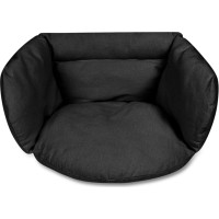 Podsedák LUARO do hojdacieho kresla - čierny