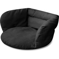 Podsedák LUARO do hojdacieho kresla - čierny