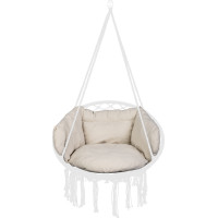 Podsedák LUARO do hojdacieho kresla - ecru