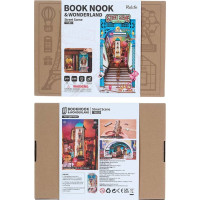 RoboTime 3D skladačka Zarážka na knihy Miniatúra domčeka Mestská ulica