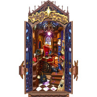 RoboTime 3D skladačka Zarážka na knihy Miniatúra domčeka Kútik kúzelnej fantázie