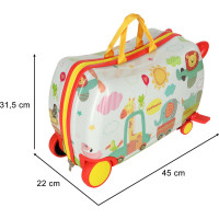 Detský cestovný kufor na kolieskach - ZOO