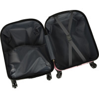 Detský cestovný kufor na kolieskach - Ružová mačka