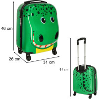 Detský cestovný kufor na kolieskach - Krokodíl