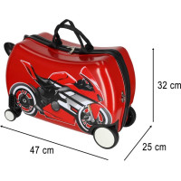 Detský cestovný kufor na kolieskach - Motorka