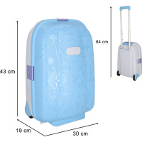 Detský cestovný kufor na kolieskach/príručná batožina - modrý