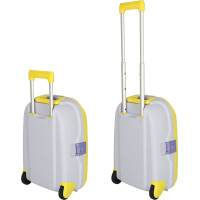 Detský cestovný kufor na kolieskach/príručná batožina - žltý