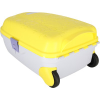 Detský cestovný kufor na kolieskach/príručná batožina - žltý