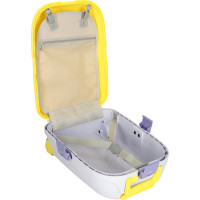 Detský cestovný kufor na kolieskach/príručná batožina - žltý