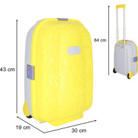 Detský cestovný kufor na kolieskach/príručná batožina - žltý