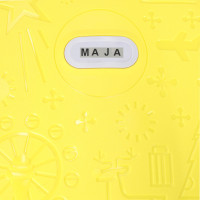 Detský cestovný kufor na kolieskach/príručná batožina - žltý