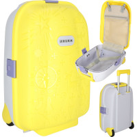 Detský cestovný kufor na kolieskach/príručná batožina - žltý