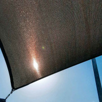 Ochranná trojuholníková tieniaca plachta proti slnku LUARO - 3x3x3 m - šedá