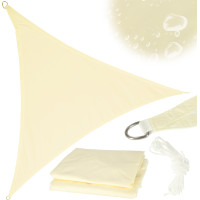 Ochranná trojuholníková tieniaca plachta proti slnku LUARO - 4x4x4 m - béžová
