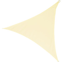 Ochranná trojuholníková tieniaca plachta proti slnku LUARO - 4x4x4 m - béžová