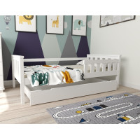 Detská posteľ z masívu borovice FRANK - 200x90 cm - biela