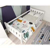 Detská posteľ z masívu borovice FRANK - 200x90 cm - biela