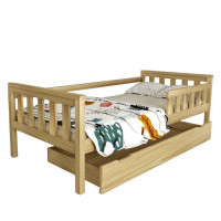 Detská posteľ z masívu borovice FRANK - 200x90 cm - prírodná