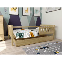 Detská posteľ z masívu borovice FRANK - 200x90 cm - prírodná