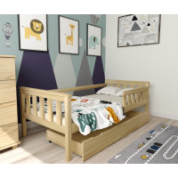 Detská posteľ z masívu borovice FRANK - 200x90 cm - prírodná