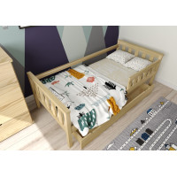 Detská posteľ z masívu borovice FRANK - 200x90 cm - prírodná