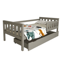 Detská posteľ z masívu borovice FRANK - 200x90 cm - šedá