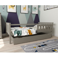 Detská posteľ z masívu borovice FRANK - 200x90 cm - šedá