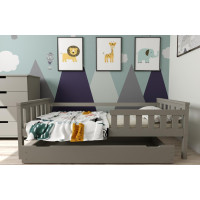 Detská posteľ z masívu borovice FRANK - 200x90 cm - šedá