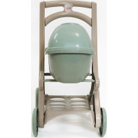 DOLONI Kočík pre bábiky Pipe EKO zelenobéžový