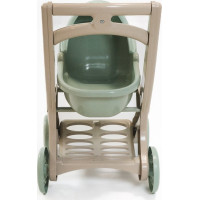 DOLONI Kočík pre bábiky Pipe EKO zelenobéžový