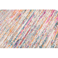 Kusový koberec AZUR static - šedý/ružový/modrý, 80x150 cm