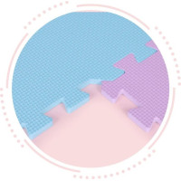 ECOTOYS Penové puzzle pastelové SX s okrajmi