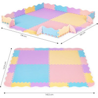 ECOTOYS Penové puzzle pastelové SX s okrajmi