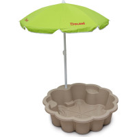 DOLONI Pieskovisko Kvetina EKO béžová so slnečníkom