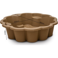 DOLONI Pieskovisko Kvetina EKO hnedá